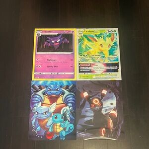 Pokémon Card Lot - Leafeon VSTAR + Haunter & Water Trio Art